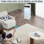 GENERIC Climatisation Portable Avec Réservoir 5L, 3 Vitesses Et Minuteries, Refroidisseur D'évaporation Silencieux Pour La Chambre, Le Bureau, Le Camping - Refroidissement Efficace Sans Tuyau, Télécommande Et
