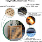  Housses Décoratives Pour Climatiseur Pour Une Utilisation En Extérieur – Housse En Bois Pour Unité De Climatisation Et Support De Plante Avec Protection Supérieure – Housses De Clôture élégantes Pour