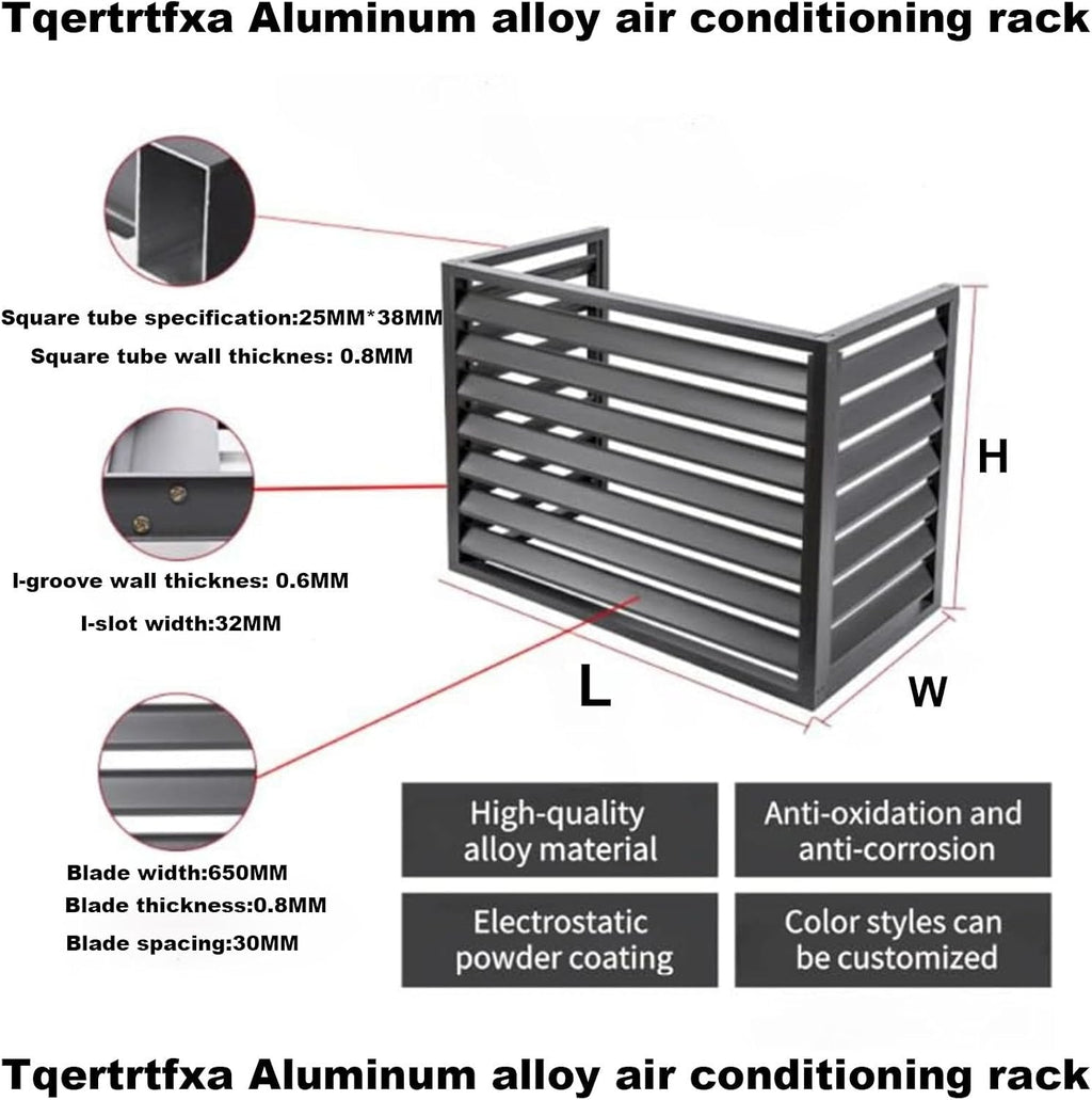 GENERIC Housse De Climatiseur D'extérieur Résistante Aux Intempéries - Protection Durable Pour Intérieur Et Extérieur - Idéale Pour Dissimuler Les Clôtures Et Protéger Contre Les Intempéries