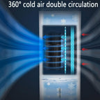 GENERIC Climatiseur Portable 4 En 1 Avec Réservoir 7L, Refroidisseur évaporatif Et Appareil De Chauffage Pour Les Chambres.Fonctionnalités Télécommande, Ventilateur Oscillant, Mode Veille Silencieux Et Concep