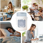  Rafraîchisseur D'air | Ventilateur Rafraîchissant Pour Lit Et Chambre - Ventilateur Humidificateur Rechargeable Avec Réservoir 0.6L Pour Bureau Chambre Tente Pique-nique Maison