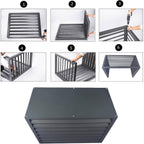  Housse De Protection Décorative En Aluminium Pour Climatiseur Extérieur Et Pompe à Chaleur - Pour Unités De Climatisation Et Ordures - Utilisation En Intérieur/extérieur