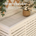  Housse En Bois Pour Climatiseur – Clôture élégante Pour Pompe à Chaleur Extérieure Pour Dissimuler Les Unités De Climatisation, Design Résistant Aux Intempéries Pour Améliorer L'esthétique Extérieure