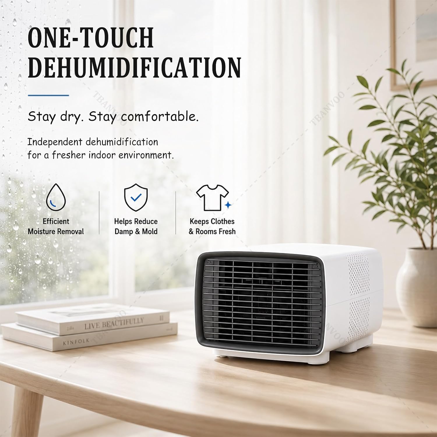 Fournissant Un Refroidissement De 3000BTU, Climatiseur Portable 280W Économie D'Énergie, Déshumidificateur Et Ventilateur, Écran Tactile Sans Fil, Silencieux, Pour Caravane, Tente Et Cuisine