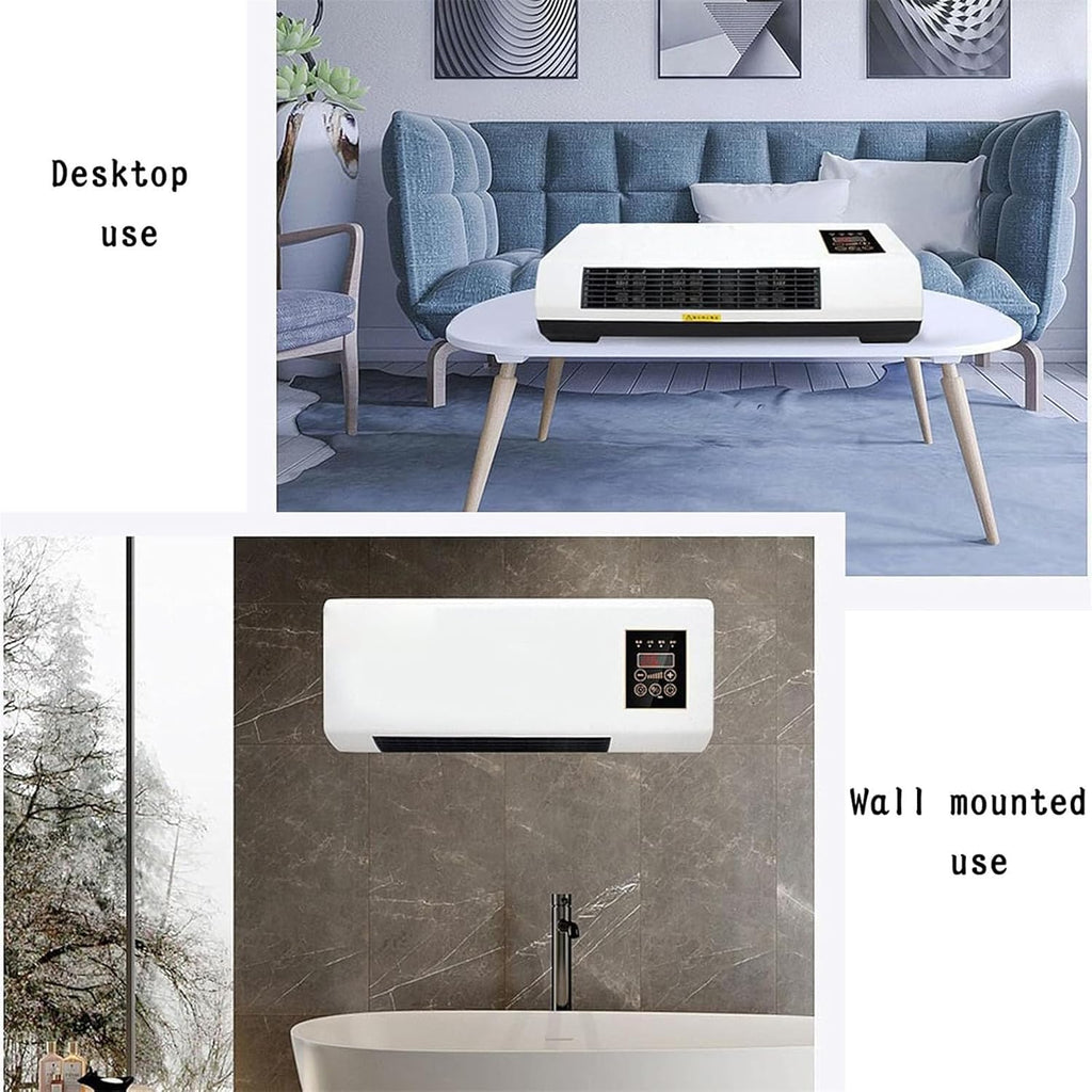  Climatisation Murale Compact Avec Télécommande, Fonctionnement 30dB Silencieux, Chauffage Et Refroidissement, Affichage à écran Tactile, Pour Chambre Et Bureau, Installation Facile, Haute Efficacité,