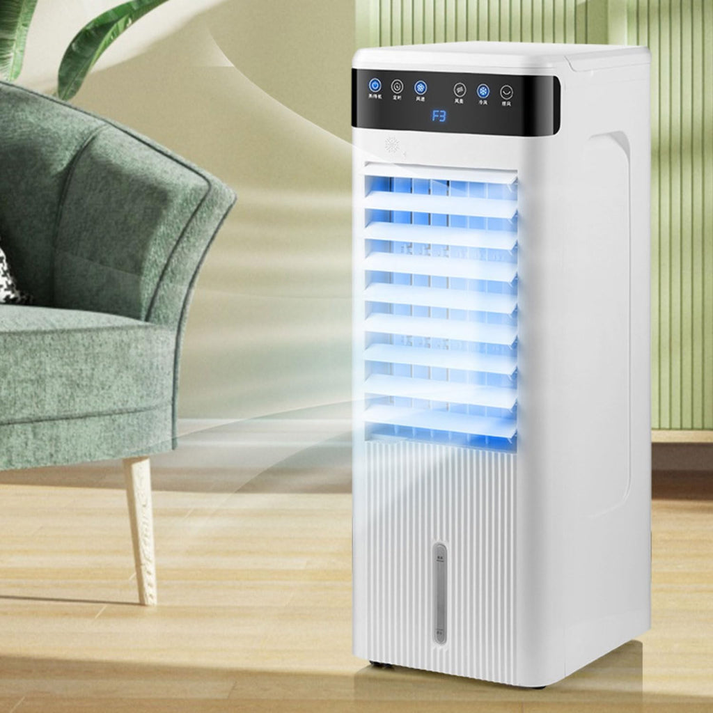 GENERIC Climatisation Portable Avec Réservoir 5L, 3 Vitesses Et Minuteries, Refroidisseur D'évaporation Silencieux Pour La Chambre, Le Bureau, Le Camping - Refroidissement Efficace Sans Tuyau, Télécommande Et