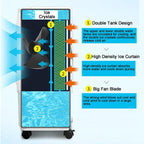 Refroidisseur D'air Portable Par évaporation Pour Chambre, Bureau Et Maison - Solution De Refroidissement écoénergétique Avec Compartiment à Glace
