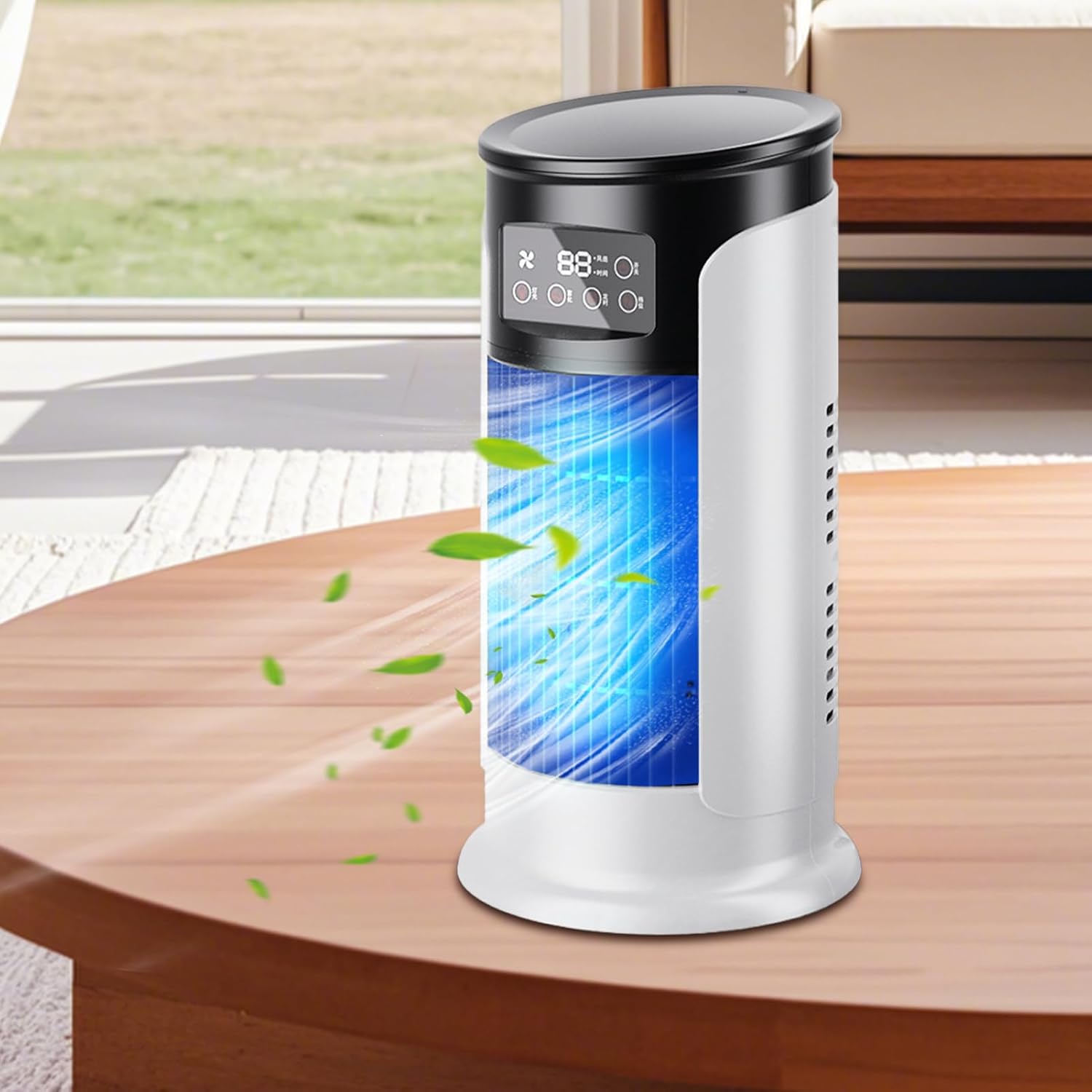  Ventilateur Climatiseur | Ventilateur Personnel Portable Rafraîchisseur D'Air | Vitesses Réglables - Réservoir 300ml - Silencieux Pour Bureau, Domicile Et Voyage