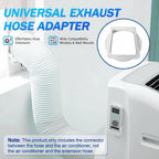  Tuyau Climatiseur Mobile Adaptateur Clim Fenetre,Climatiseur Adaptateur De Tuyau De Fenêtre Interface,pour Climatiseur Mobile 160mm Coupleur De Tube Extension Raccord Tuyau Pièce De Raccord