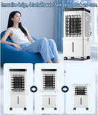 GENERIC Refroidisseur D'air Portable à évaporation Avec Oscillation à 90°, 4 Blocs De Glace, Télécommande, 3 Modes, 3 Vitesses Et Minuterie De 7,5 H Pour La Maison Et Le Bureau