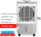 Refroidisseur D'air Portable Par évaporation Pour Chambre, Bureau Et Maison - Solution De Refroidissement écoénergétique Avec Compartiment à Glace