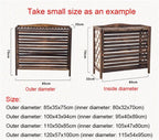 GENERIC Grille De Protection En Bois Massif Pour Climatiseur - 100 X 43 X 94 Cm