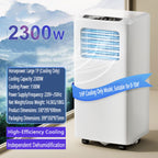  Climatiseur Portable Pour Grande Pièce, Unité Intelligente Avec Kit De Télécommande Et De Fenêtre, Refroidissement Rapide Et Déshumidificateur, Mode De Sommeil Silencieux, Oscillation 120 °