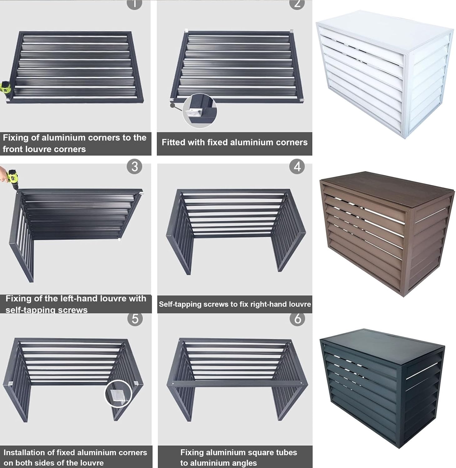  Housse De Protection Pour Climatiseur, Mini Unité Divisée En Extérieur, Housse Antivol En Aluminium Robuste, Résistante Aux UV, Aux Intempéries, économie D'énergie, S'adapte à La Plupart Des Modèles