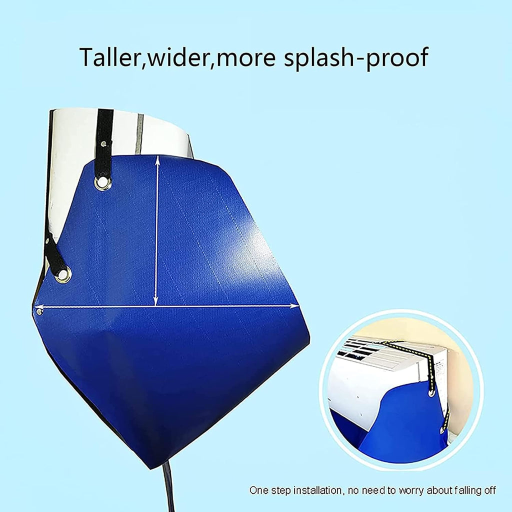  CUSMA Kit De Couverture De Nettoyage De Climatiseur, Sac De Protection Anti-Poussière Étanche Avec Tuyau De Vidange De 2,5 M, Pour Unités Murales Mini Split AC (Réutilisables),2~3P