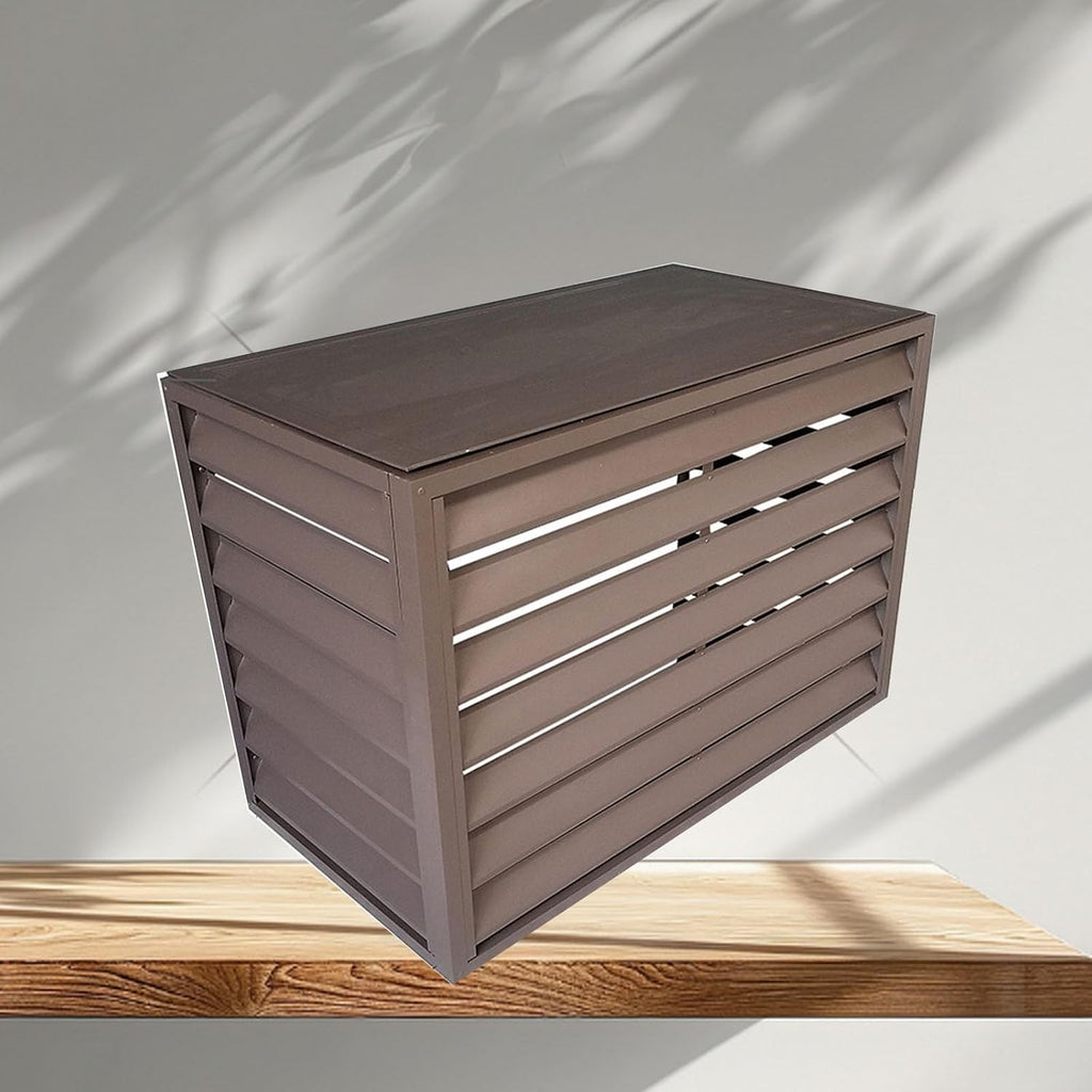 GENERIC Housse De Protection En Aluminium Pour Climatiseur – Housse De Protection Pour Unité Extérieure Pour Une Meilleure Esthétique, Résistante Aux Intempéries, Idéale Pour Une Utilisation En Intérieur