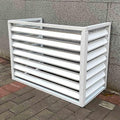GENERIC Housse De Protection Pour Climatiseur Extérieur – Housse De Pompe à Chaleur En Aluminium Résistante Aux Intempéries – Barrière Décorative D'intimité – Réduction Du Bruit – Protection Extérieure