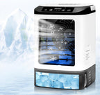 GENERIC Mini Climatiseur Portable, Refroidisseur D'air Personnel Avec Vitesses, Modes Brume, Réservoir D'eau, Boîte à Glace, Petit Climatiseur Rechargeable Pour Chambre, Bureau Et Voyage