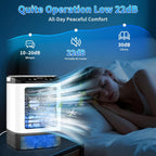 GENERIC Mini Climatiseur Portable, Refroidisseur D'air Personnel Avec Vitesses, Modes Brume, Réservoir D'eau, Boîte à Glace, Petit Climatiseur Rechargeable Pour Chambre, Bureau Et Voyage