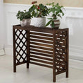 GENERIC Housse De Protection Pour Climatiseur Extérieur En Bois Massif - Support Caché Pour Climatiseur - Résistant Aux Intempéries - Décoration De Jardin