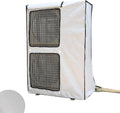  Cache Climatiseur Exterieur Housse De Protection Pour Climatiseur Central Extérieur, Double Couche Épaisse Fenêtre, Caisson Anti Bruit Pompe à Chaleur, Toutes Saisons(White,L 100cm X H 145cm X D 42cm)