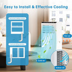  Climatiseur Portable 12000 BTU, Ventilateur De Déshumidification De Chaleur Froide, économiseur D'énergie Pour Bureau De Chambre à Coucher, Télécommande, Mode Sommeil, Fonctionnement Silencieux Avec K