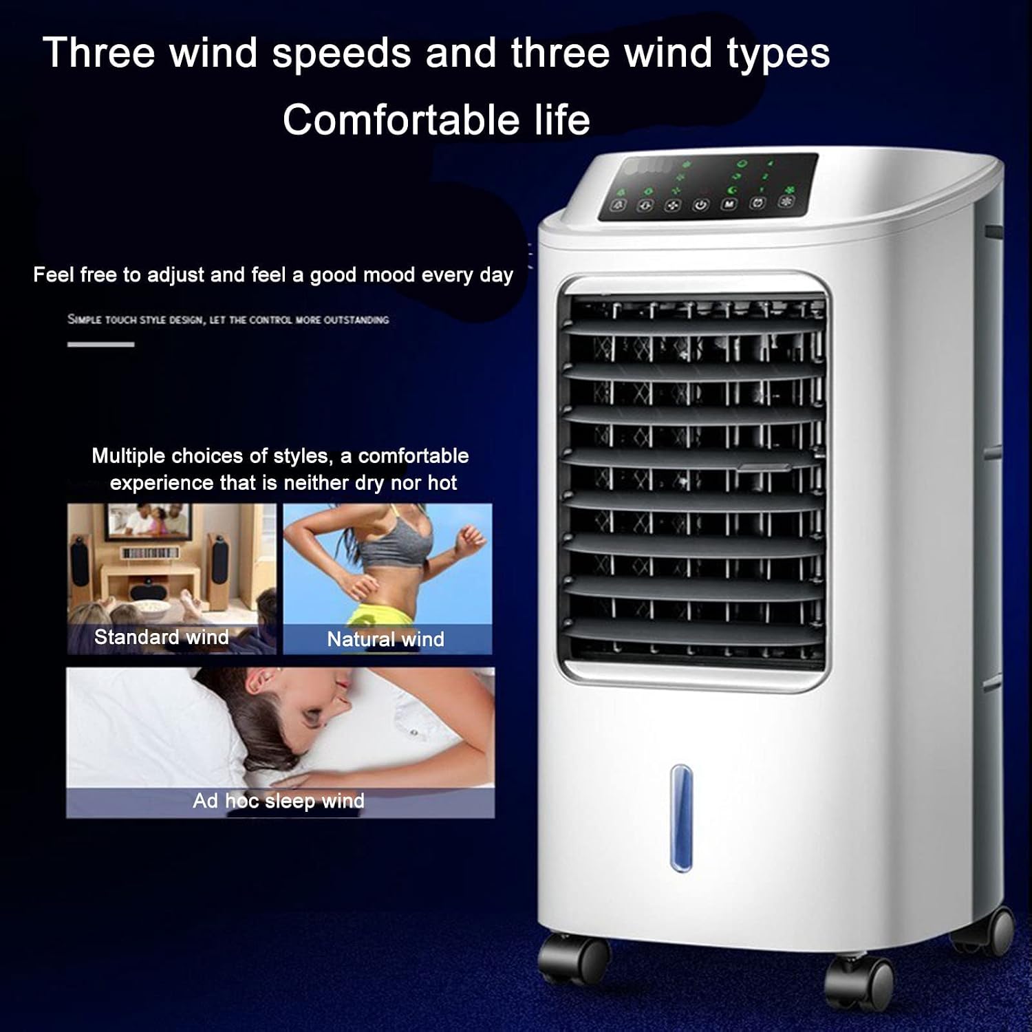  Refroidisseur D'air Portable Intelligent à Distance, Climatiseur évaporatif, Mini Refroidisseur De Marais Avec Humidificateur, 3 Vitesses, Climatiseur Portable De Bureau Pour Chambre/chambre/