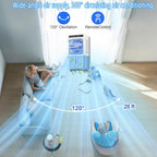  Climatiseur Portable Avec Grand Réservoir D'eau Pour Un Refroidissement 3D. Refroidisseur D'air évaporatif Portable 3-en-1 Avec écran Tactile LED, 3 Vitesses De Ventilati