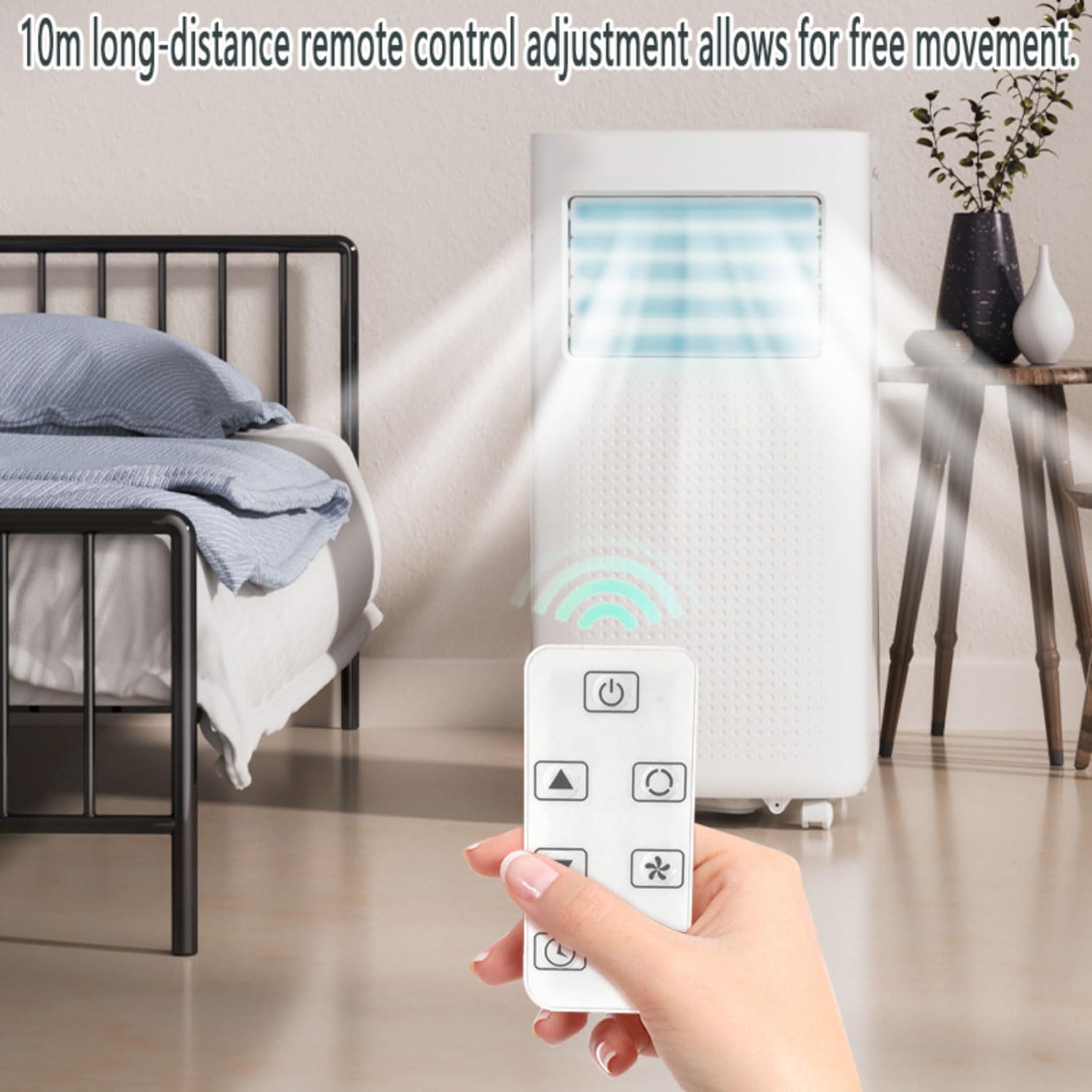  Unité De Climatisation Portable Avec Ventilateur Déshumidificateur 7000BTU Smart Cooling Pour La Chambre à Coucher Fonctionnement Silencieux Facile Setup Sleep Mode Window Kit Inclus