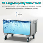 GENERIC Refroidisseur D'évaporation Portable à 3 Vitesses, Grand Réservoir De 55L, Climatiseur Oscillant à 12 ° Avec Roues Pour L'extérieur à Usage Commercial Et Refroidissement Intérieur