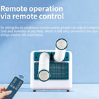 GENERIC Portable AC Unit 4-en-1 Ventilateur De Déshumidificateur De Refroidissement Avec Télécommande, Minuterie 24H, Fonctionnement Silencieux Pour Le Bureau De Chambre à Coucher, Conception Compacte Efficac