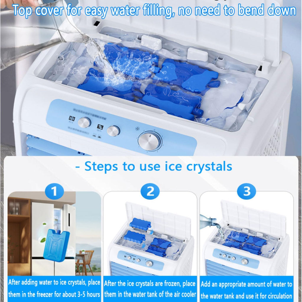  Climatiseur Portable Avec Grand Réservoir D'eau Pour Un Refroidissement 3D. Refroidisseur D'air évaporatif Portable 3-en-1 Avec écran Tactile LED, 3 Vitesses De Ventilati