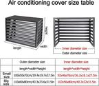  Housse De Protection Imperméable Pour Climatiseur Extérieur, Cadre En Aluminium, Protection De Pompe à Chaleur, Blanche, Résistante Aux Intempéries, Toutes Saisons, Résistante Aux UV