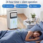 GENERIC Climatiseur Portable Pour Pièces Jusqu'à 30 M², Unité AC Silencieuse Avec Télécommande, écran LED, Minuterie 24 Heures, Mode Veille, Kit De Fenêtre Pour Chambre à Coucher Ou Bureau