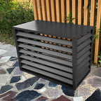 GENERIC Housse De Climatiseur Extérieur, Bouclier AC En Aluminium, Mini Condensateur Divisé, Housse Grise Résistante Aux Intempéries, Convient Pour 2-3 P, Et Accessoire D'extérieur élégant