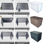  Mini Couvercle En Aluminium Pour Climatiseur, Protection De L'unité De Pompe à Chaleur Extérieure, Housse Résistante Aux Intempéries Pour Système Mini Split, S'adapte à La Plupart Des Climatiseurs