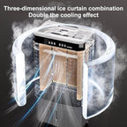  Ventilateur Rafraîchisseur D'air Par évaporation, Portable, à 3 Vitesses Et Avec Compartiment à Glace, Réservoir D'eau De 40/45/50 L, Idéal Pour Les Grandes Pièces Et Une Utilisation En Extérieur.