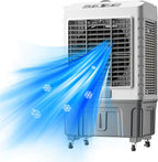 GENERIC Refroidisseur D'air évaporatif à 3 Vitesses, Ventilateur D'oscillation à 120 ° Avec Réservoir 55L, Unité De Refroidissement Portable Silencieuse Pour L'utilisation De Bureau à Domicile, énergétique Av