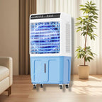 GENERIC Climatiseur évaporatif Portable, 3 Vitesses, Oscillation à 120°, Grand Réservoir D'eau, Télécommande, Ventilateur De Refroidissement à Faible Bruit Pour Intérieur/extérieur