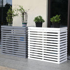 GENERIC Housse De Protection Pour Climatiseur D'extérieur En Bois – Capuche à Persiennes Et Support En Bois Massif Multifonction Pour Fleurs Taille A-105 X 45 X 95 Cm Protection Contre Les Intempéries
