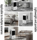  Climatiseur Mobile Sans Évacuation Rafraîchisseur D'Air Portable Avec 3 Vitesses Climatiseur Mobile Silencieux Avec Réservoir D’Eau 12L Oscillation 60° Ventilateur Refroidisseur D'Air Économe Énergie