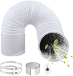  Tuyau Ventilation PVC 100mm Pour Hotte Aspirante 3m Flexible Tuyau D'Evacuation Avec 2 Colliers De Serrage Et 1 Adhésif Aluminium Pour Climatisation Extracteur D'Air Ventilateur Tubulair Gris