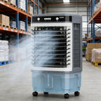  Climatiseur Portable Rafraichisseur D'Air Mobile Doté De Réservoirs D'eau De 20/30/40 Litres Et D'une Diffusion D'air Silencieuse Jusqu'à 10 Mètres De Distance Il Convient Aux Maison 16.9*12.6*31.5in