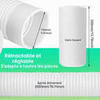  Tuyau De Climatisation Portable 2m Ø150mm Tuyau Climatiseur Mobile Pour Salle De Bain Cuisine Climatisation Sèche-linge Déshumidificateurs