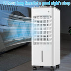  Climatiseur Portable 3 En 1 Sur Roulettes Avec Ventilateur Et Humidificateur, Minuterie 8 H, 3 Vitesses, Oscillation à 90°, Rafraîchisseur D'air Par évaporation Pour La Maison, Le Bureau Ou La Chamb