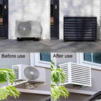 GENERIC Housse De Protection Pour Climatiseur Extérieur – Housse De Pompe à Chaleur En Aluminium Résistante Aux Intempéries – Barrière Décorative D'intimité – Réduction Du Bruit – Protection Extérieure