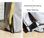  Cache Climatiseur Exterieur Housse De Protection Pour Climatiseur Central Extérieur, Double Couche Épaisse Fenêtre, Caisson Anti Bruit Pompe à Chaleur, Toutes Saisons(White,L 100cm X H 145cm X D 42cm)
