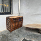 GENERIC Housse Pour Climatiseur Extérieur – Bois Massif Anti-corrosion Design élégant Pour Cacher L'unité De Climatisation Et Stocker Les Plantes – Protection Pour Unités Extérieures