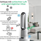 GENERIC Ventilateur Tour 3 En 1, Ventilateur De Refroidissement Sans Pales De 58,4 Cm Avec Télécommande, Ventilateur De Bureau Oscillant à 90°, Minuterie 2H, Circulation D'air Silencieuse Pour Chambre à