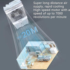  Climatiseur Portable, Rafraîchisseur D'air Par évaporation à 3 Vitesses, Réservoir D'eau De 80 L, Diffusion D'air Grand Angle De 120°, Portée De Refroidissement De 20 M,